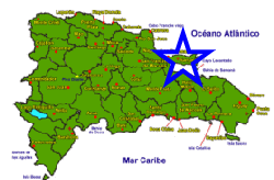 Kleine Landkarte der Dominikanischen Republik